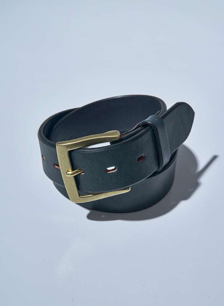 A301-AI Tochigi Leather Indigo-dyed Belt,, medium