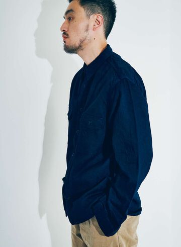 SSS25-01 "INDIGO SNAKE" JACQUARD SHIRT,INDIGO, small image number 5