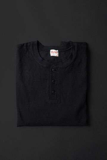 MTE014 (61) LONG SLEEVE HENRY NECK T-SHIRT,BLACK, small image number 1
