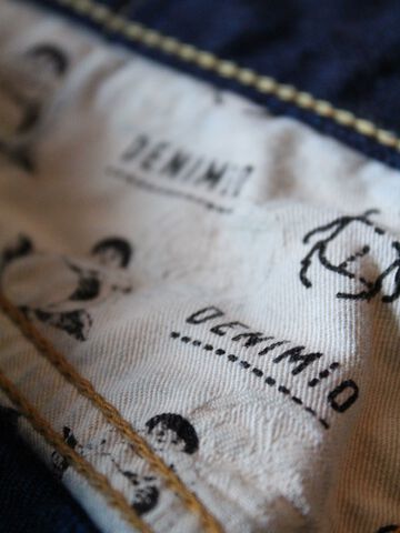 DE004 denimio collab. original cobalt blue selvedge 14oz  slim tapered,, small image number 13