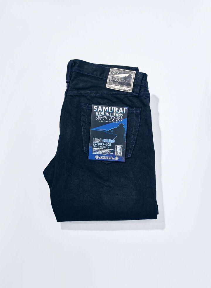 S0710XX-BOB 15oz Aoki Tachikage Black-on-Blue Slim Straight (Non Wash),, medium
