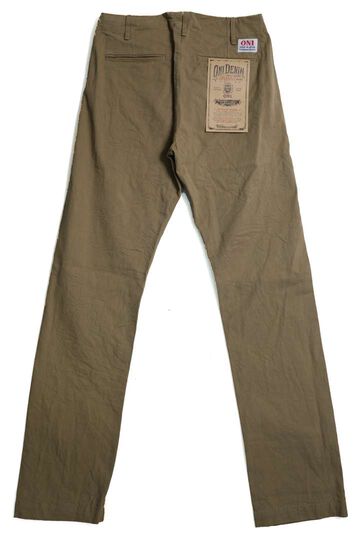 ONI737-SVC  9.5oz Selvedge Chino Trousers,KHAKI BEIGE, small image number 0