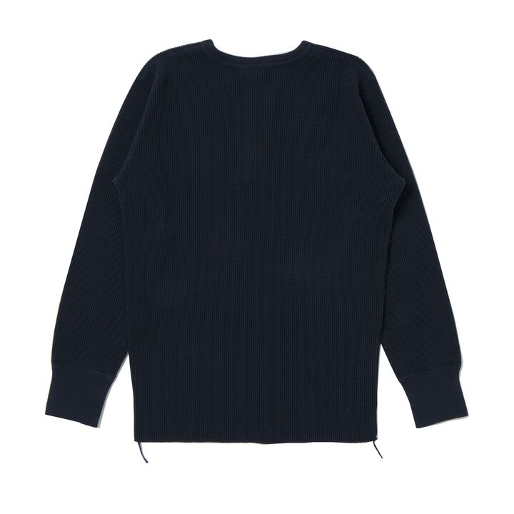 9937 Heavy thermal Henry long-sleeved T-shirt,NAVY, medium image number 1