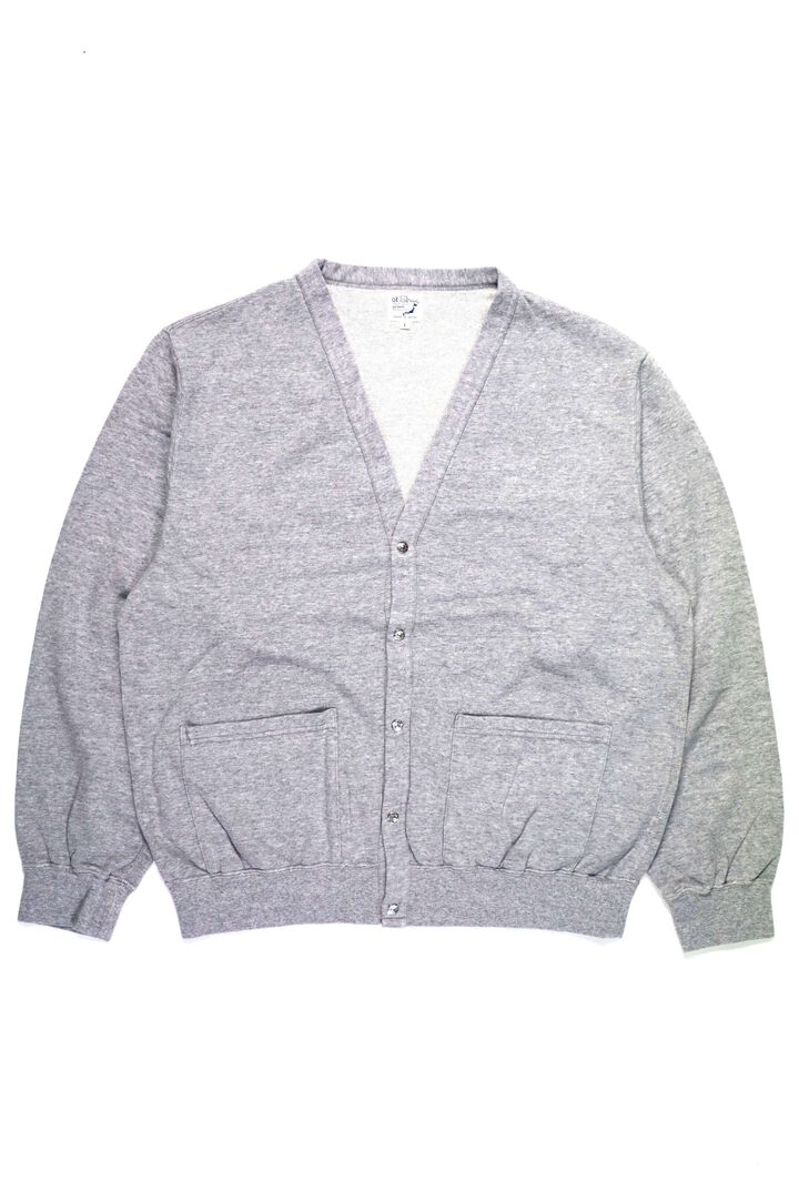 01-0043 LIGHT WEIGHT FRENCH TERRY SWEAT SHIRT CARDIGAN (64  HEATHER GRAY),, medium
