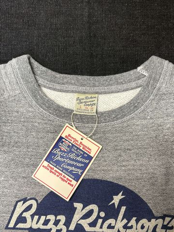 BR69507 FREEDOM SLEEVE SWEAT BUZZ RICKSON'S,GRAY, small image number 1
