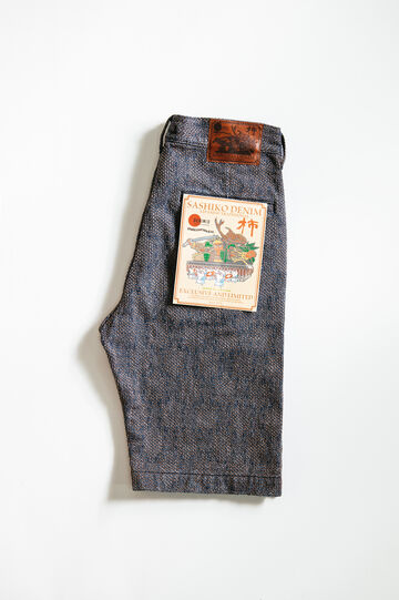 DM007 KAKISHIBU SASHIKO DENIMIOXSDA COLLAB 13OZ "NEBUTA" SHORTS-28,, small image number 4