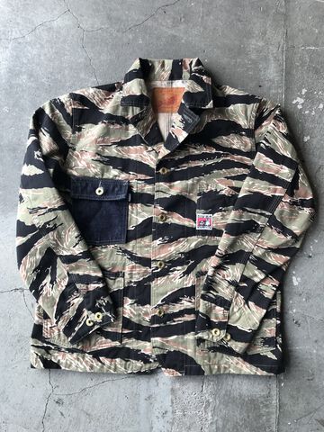 TCBCHRJKT TCB JEANS x DENIMIO Tiger Camo Chore Jacket,, small image number 0