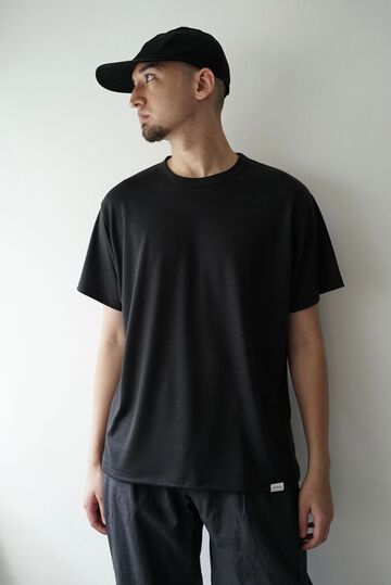 【CAPERTICA】CAP707CS02 Super140s Washable Wool DC_Jersey / RF Wool Tee,DARKNESS, small image number 0