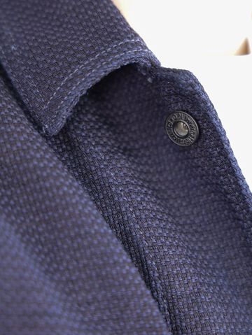 ONI-03100-ID Sashiko-like Indigo x Indigo Dobby Shirt Jacket (One Washed)-40,, small image number 7