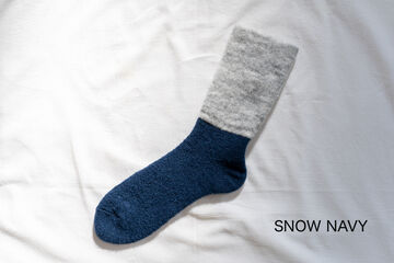 NK0208 Mohair Wool Pile Socks/Mens-SNOW NAVY-M,SNOW NAVY, small image number 5