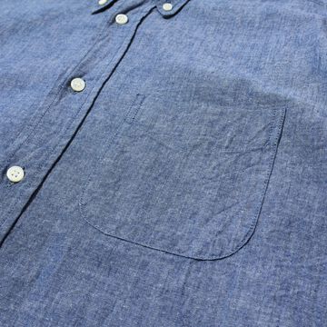 F3501 CHAMBRAY B.D SHIRT,BLUE, small image number 3