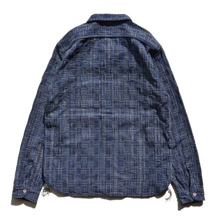SSS21IK PURE INDIGO ICHIMATSU WORK SHIRT-INDIGO KOUSHI-XS,INDIGO KOUSHI, medium image number 12