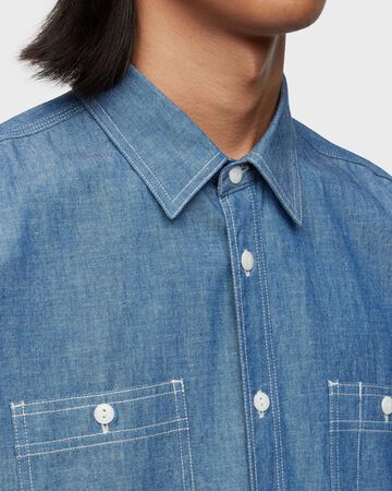 MMLS1001 TRIPLE STITCH L/S CHAMBRAY SHIRT,INDIGO, small image number 6