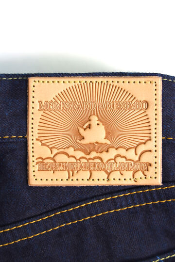 DE010 MOMOTARO JEANS × DENIMIO COLLAB MODEL 14OZ COBALT BLUE WITH PINK SELVEDGE NATURAL TAPERED,, small image number 3