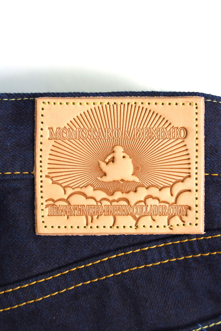 DE010 MOMOTARO JEANS × DENIMIO COLLAB MODEL 14OZ COBALT BLUE WITH PINK SELVEDGE NATURAL TAPERED,, medium image number 3