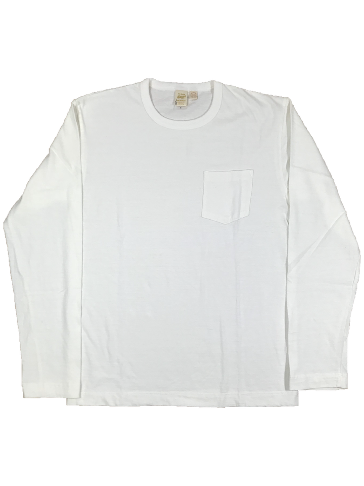 BR1106  Loop Wheel Crew Neck Long Sleeve Shirt (4 COLORS),WHITE, medium image number 0