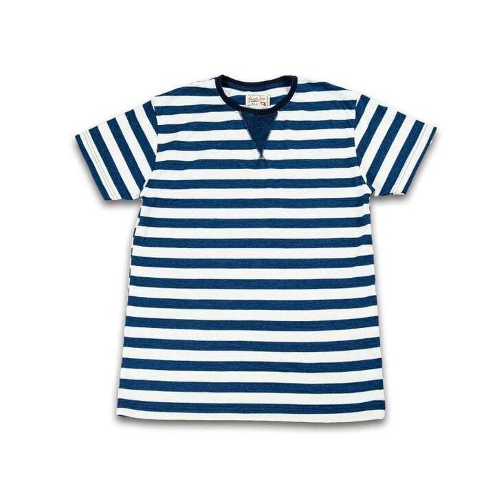 GZ-IDTC-25 Indigo Crew Neck T-shirt,WHITE, medium image number 0