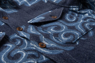 SP-106 45th Ainu Blanket Shirts,NAVY, small image number 5