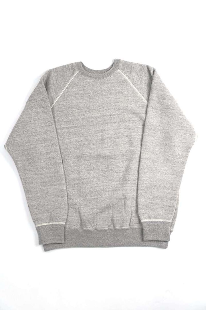 03-0015 LOOP WHEEL CREW NECK SWEAT SHIRT 64HEATHER GRAY,, medium