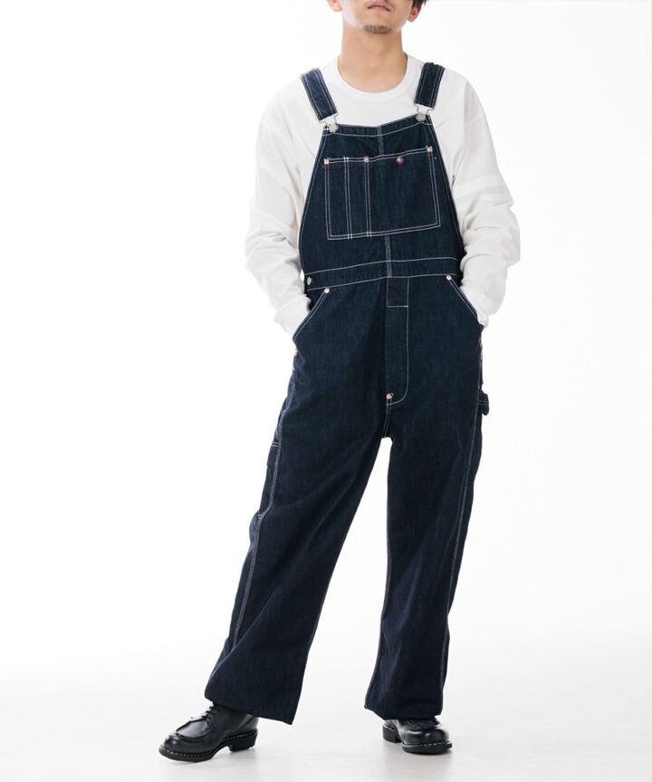 MZPT5001 12OZ "GOING TO BATTLE LABEL" DENIM OVERALLS,, medium image number 7