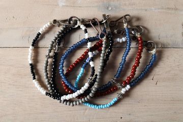 BR-8465 BEADS BRACELET (6COLORS),SAX, small image number 1