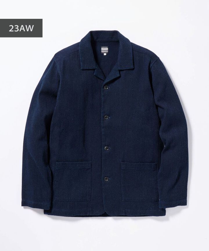 MXLS1000 SASHIKO SHIRT JACKET,INDIGO, medium image number 0