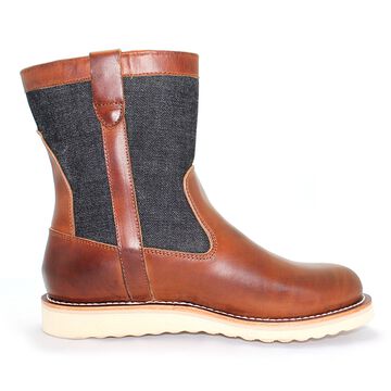 MD-019 Momotaro Jeans Denim Farmer Boots (Brown),, small image number 2
