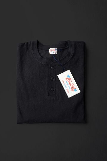 MTE014 (61) LONG SLEEVE HENRY NECK T-SHIRT,BLACK, small image number 0