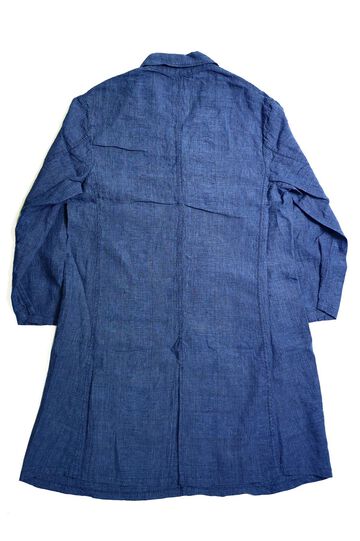 03-6035 shop coat (101 INDIGO CHECK),, small image number 1
