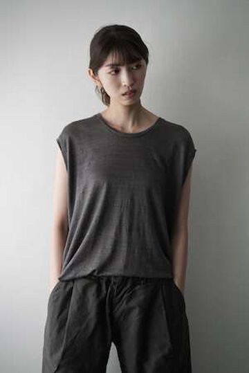 CAP709CS16 Feather Linen Jersey / Loosey Tank_Top-Ⅱ (SMOKE GRAY),GRAY, small image number 15