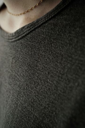 【CAPERTICA】CAP708CS04-ND Natural Dyed Linen Heavy Jersey / Asymmetry Tee,KAKISHIBU, small image number 7