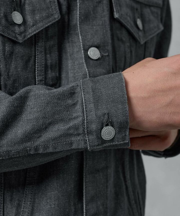 MXOT1101 14oz SELVEDGE GRAY DENIM V-SEAM JACKET -M,GRAY, medium image number 6