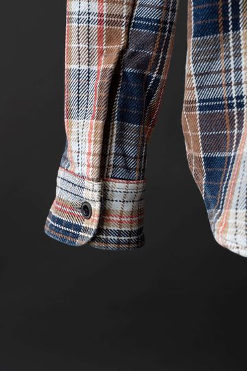 MS001G (BLC) INDIGO CHECK FLANNEL SHIRT,BLUE, small image number 19