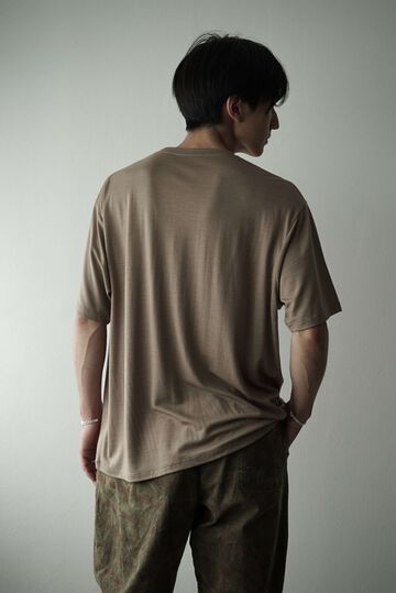 【CAPERTICA】CAP708CS02 Super140s Washable Wool Jersey / S140 Wool Tee,MIDNIGHT, small image number 7