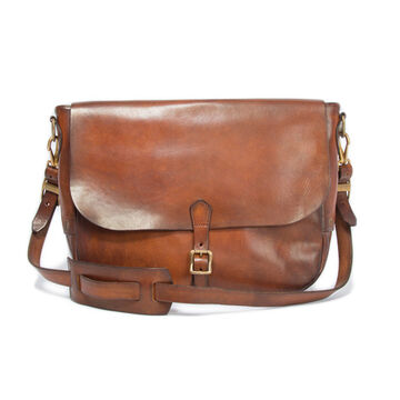 VS-248L LEATHER POSTMAN SHOULDER BAG,CAMEL, small image number 0