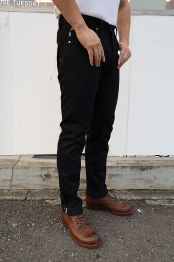 DM-009 Studio D'Artisan x Denimio Collab Black Denim Relax Tapered-One Wash-30,, small image number 1