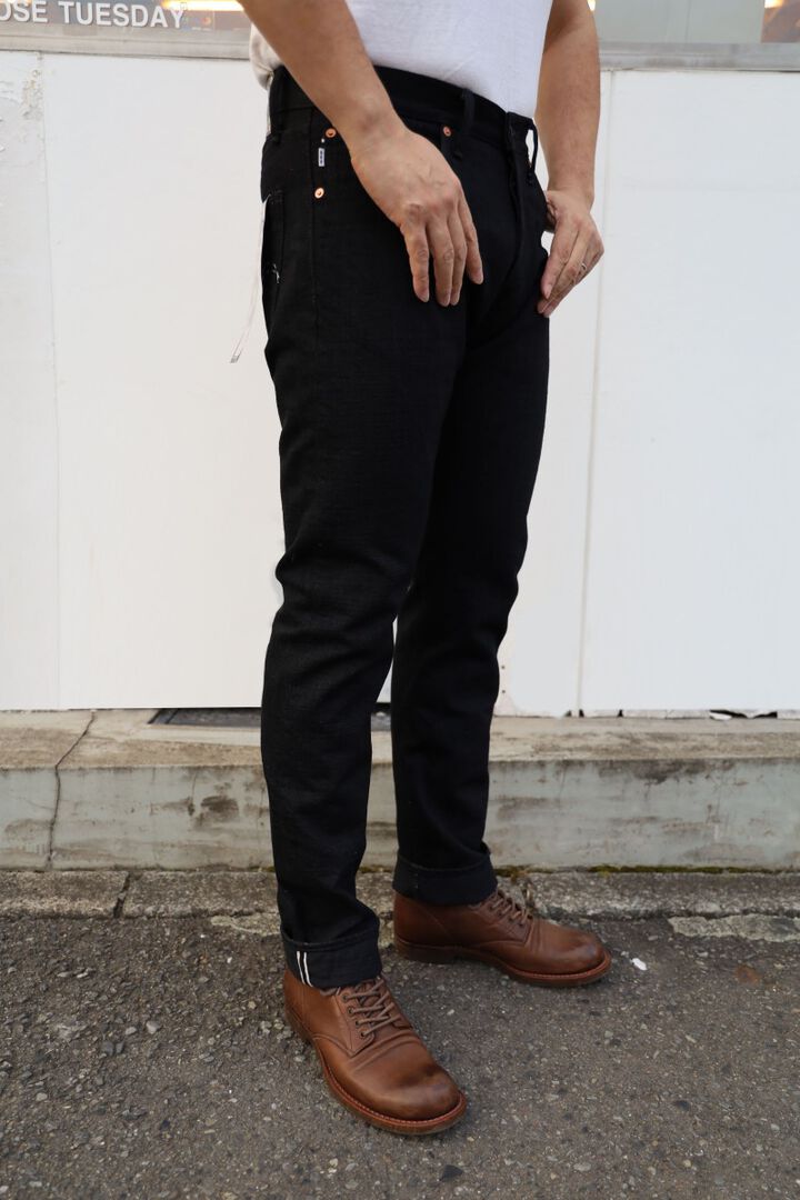 DM-009 Studio D'Artisan x Denimio Collab Black Denim Relax Tapered-One Wash-30,, medium image number 1