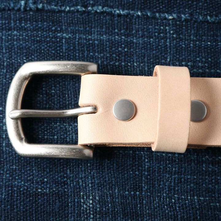LE-4346 "Himeji Leather" 30mm Leather Belt,NATURAL, medium image number 3