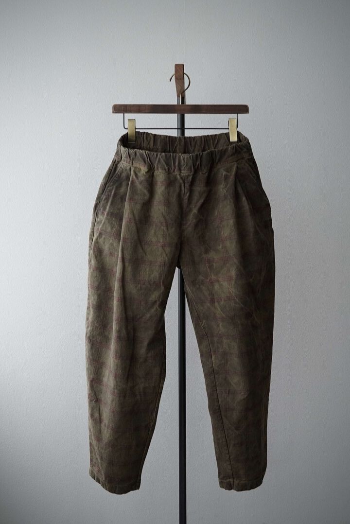 【CAPERTICA】CAP708PT08 Natural Dyed Check / Peg Top Easy Pants,BENGARA, medium image number 20