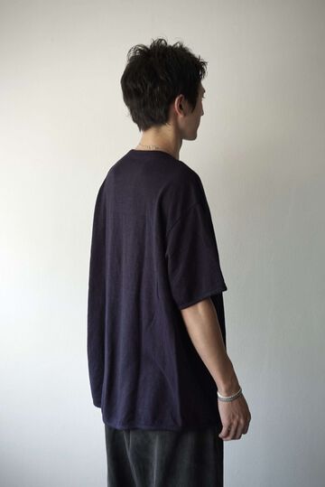 【CAPERTICA】CAP708CS04-ND Natural Dyed Linen Heavy Jersey / Asymmetry Tee,KAKISHIBU, small image number 19