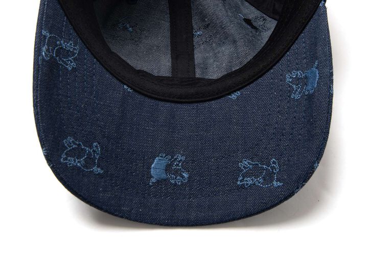 D7565 All-Over Pattern Denim Cap,DENIM, medium image number 4