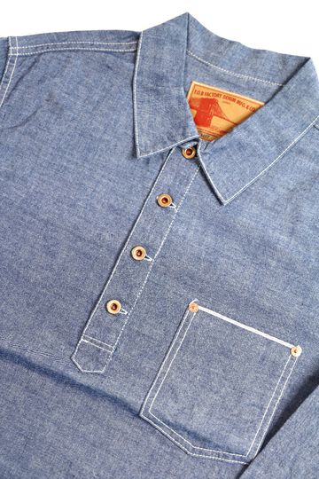 F3487 CHAMBRAY P/O SHIRT-38,, small image number 2