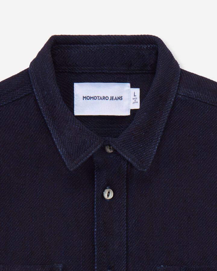 MXLS1036 TRIPLE STITCH LONG SLEEVE DOBBY SHIRT,INDIGO, medium image number 6