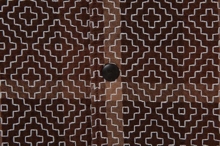 4618 Kakishibu Noragi Sashiko Coach Jacket,KAKISHIBU, medium image number 4