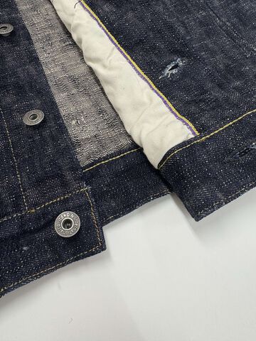 ONI02527P-KASURI 17oz ONI Kasuri Denim TypeⅢ Jacket with handwarmer,, small image number 11