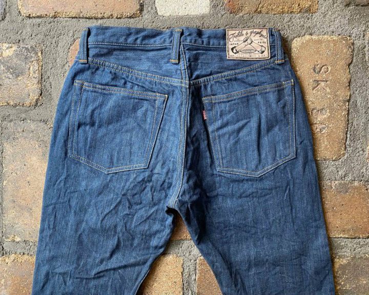 GZ-1917S3 13oz Nippon Cotton Organic Cotton Slim Straight Jeans (INDIGO, KAKI)-KAKI-35,KAKI, medium image number 8