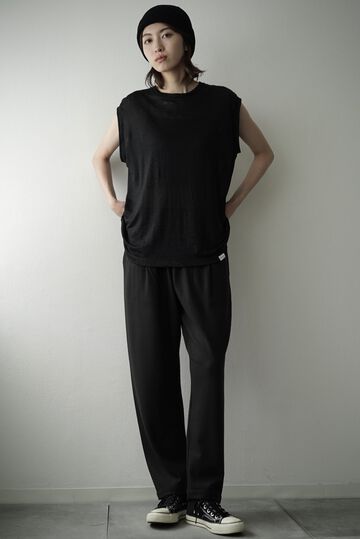 【CAPERTICA】CAP707PT23 Super140s Washable Wool MW_Jersey / Seamless Easy Pants,EBONY, small image number 3