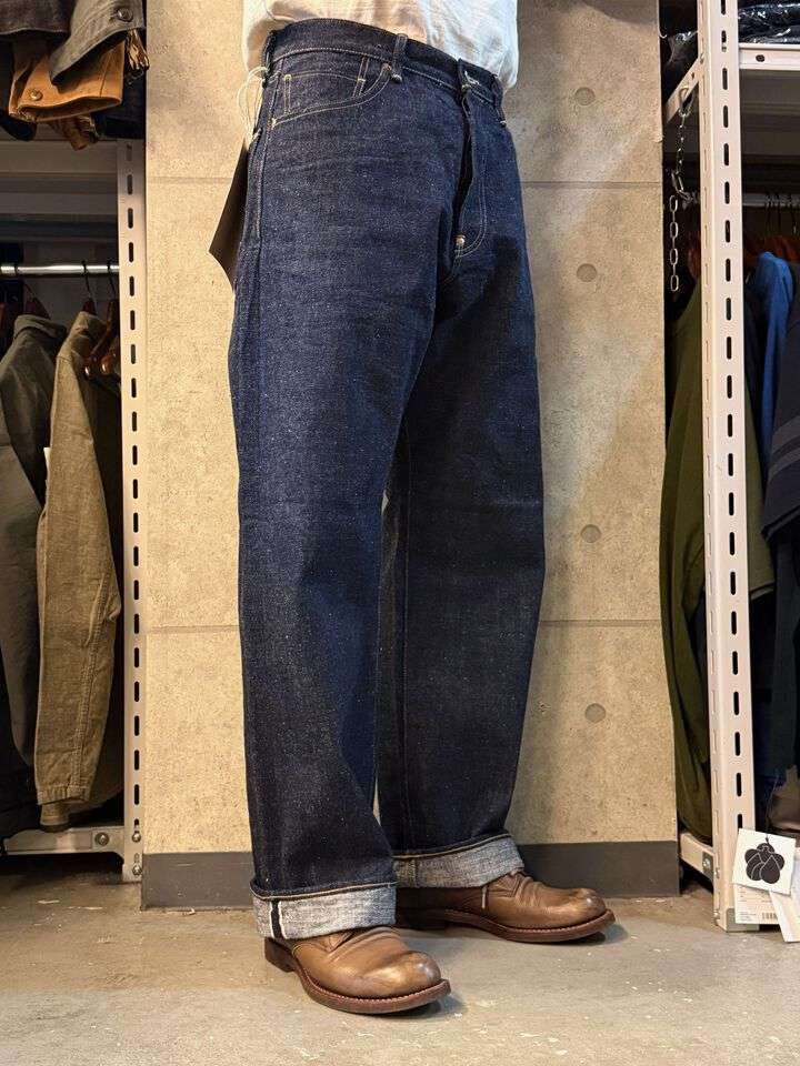 M1012RC (001) 16OZ GR LABEL WILD DUCK JEANS (WIDE STRAIGHT),, medium
