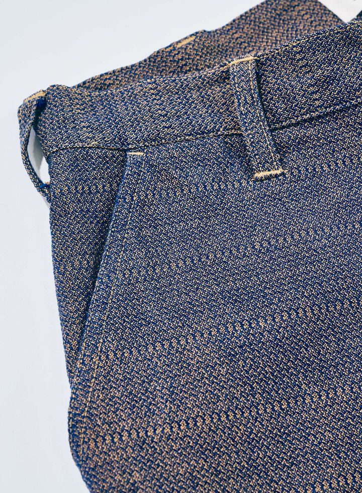SJAP26-KSK Kanoko Aimadara Trousers (INIDGO x BROWN),, medium image number 3