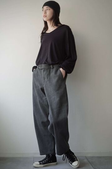 244PT06 Sashiko / Side Seamless Slacks,ANKOKU, small image number 13